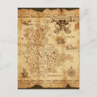 Carte au trésor vintage pirate ancien