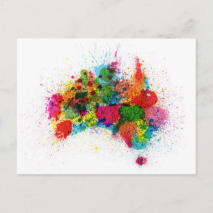 Postale Carte Australie des cisailles de peinture