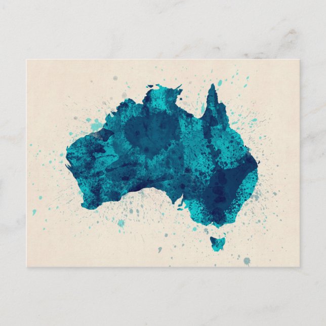 Postale Carte Australie des cisailles de peinture (Devant)
