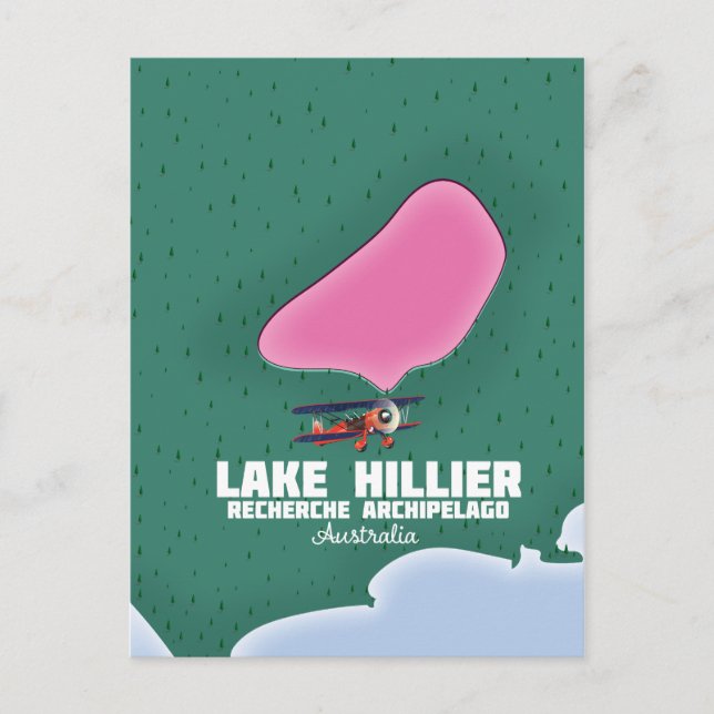 Postale Carte australienne du lac Hillier. (Devant)