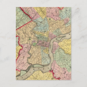 Postale Carte Autour De La Ville De Philadelphie