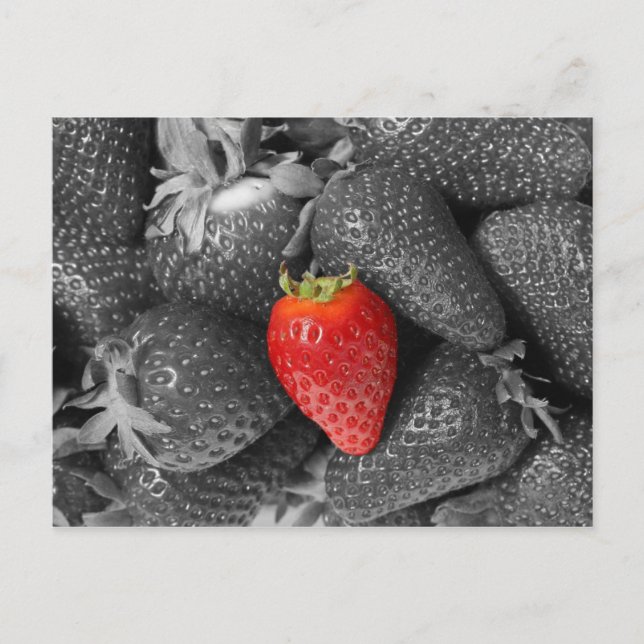 Postale Carte aux fraises rouges (Devant)