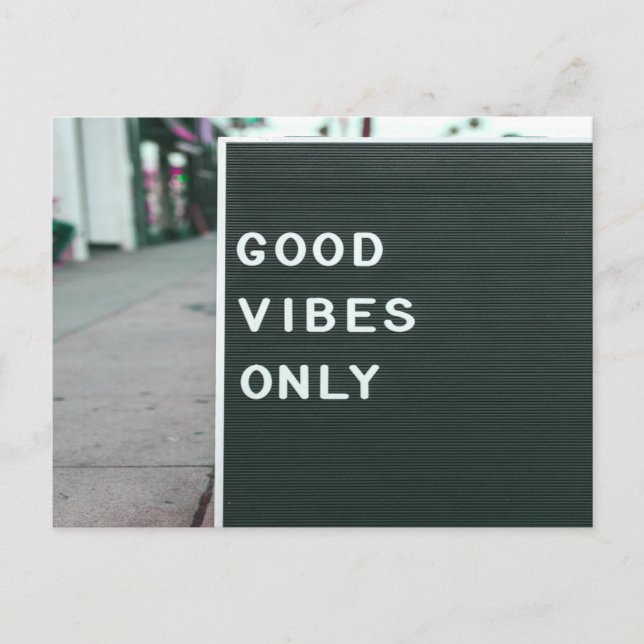 Postale Carte aux lettres Good Vibes uniquement (Devant)