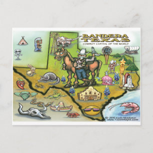 Postale Carte Bandera TEXAS