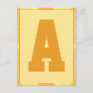 Postale Carte Bannière de typographie "A"