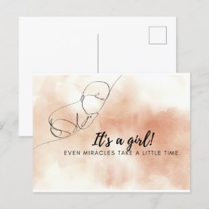 Postale Carte bébé prématurée