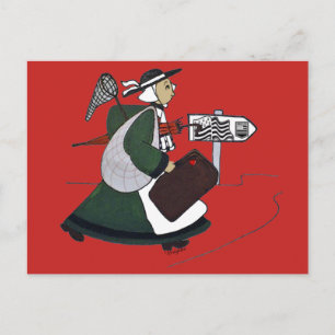 Postale carte bécassine bretonne