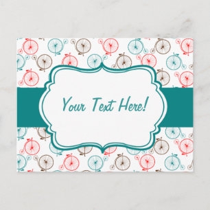 Postale Carte Bicyclette personnalisée