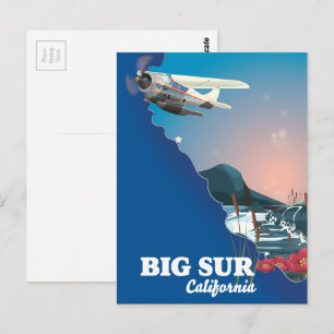 Postale Carte Big Sur California