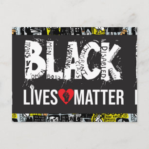 Postale Carte blanche Black Lives Matt