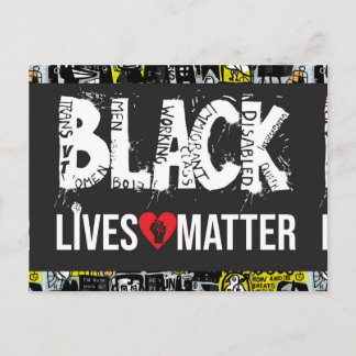 Postale Carte blanche Black Lives Matt