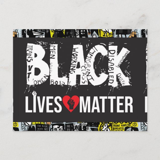 Postale Carte blanche Black Lives Matt (Devant)