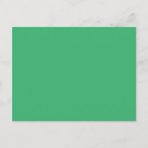 Postale Carte Blanche Couleur Uni Vert de Mer Moyen