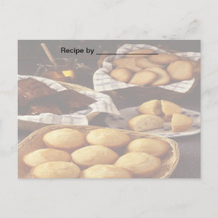 Postale Carte blanche de la recette de boulangerie et de p