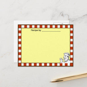 Postale Carte blanche Recette approuvée par le chef