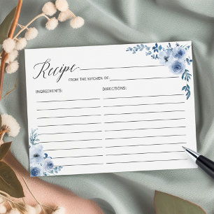 Postale Carte Bohème Dusty Blue Floral Recette