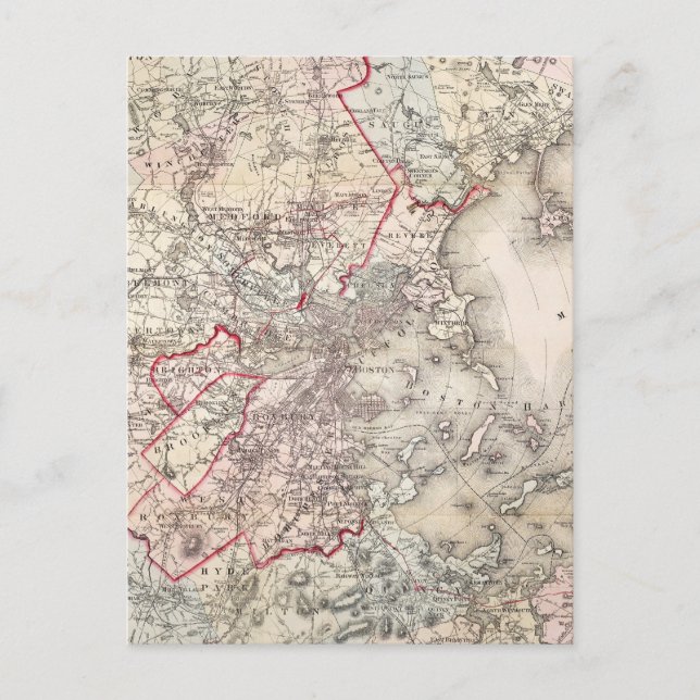 Postale Carte : Boston, 1883 (Devant)