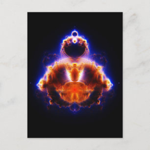 Postale Carte Bouddhabrot Mandelbrot Set Gautama Bouddha