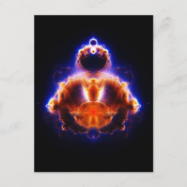 Postale Carte Bouddhabrot Mandelbrot Set Gautama Bouddha (Devant)