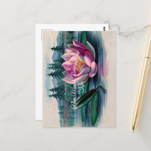 Postale Carte bouddhiste Lotus Nam Myoho Renge Kyo
