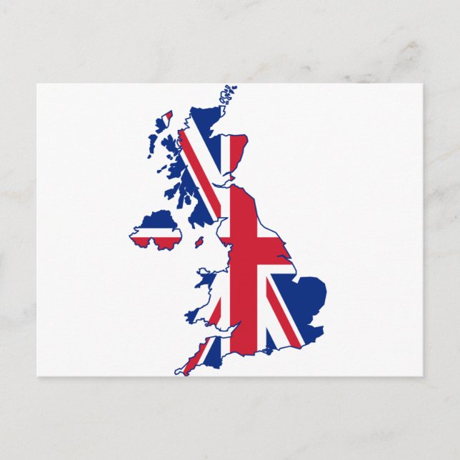 Postale Carte BRITANNIQUE de drapeau (Devant)