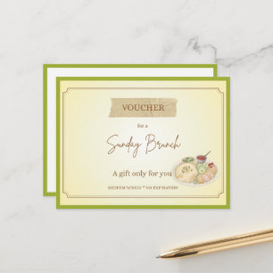 Postale Carte cadeau 'Brunch dominical' drôle