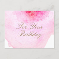 Carte cadeau d'anniversaire aquarelle abstraite ro