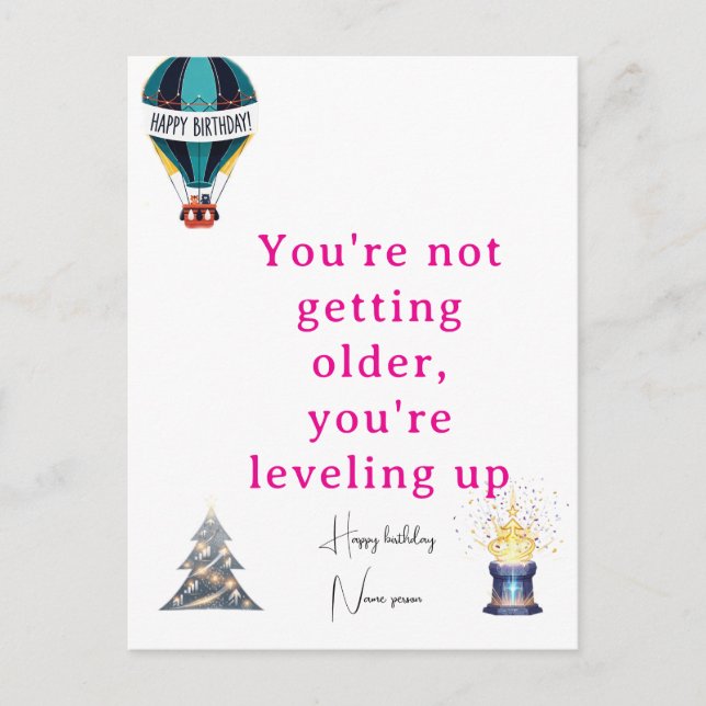 Postale Carte cadeau d'anniversaire Idée cadeau unique et  (Devant)