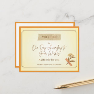 Postale Carte cadeau drôle 'Un Jour'