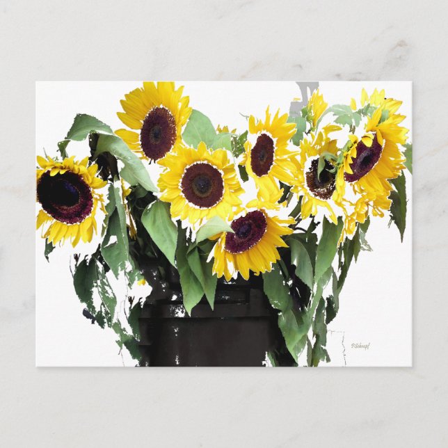 Postale Carte Calendrier du bouquet de tournesol (Devant)