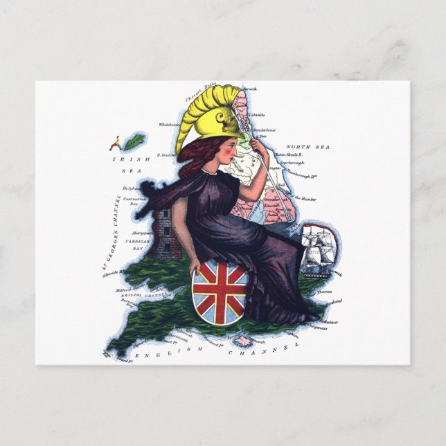 Postale Carte Caricature d'Angleterre (Devant)