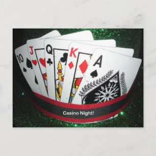 Postale Carte Casino Night Party