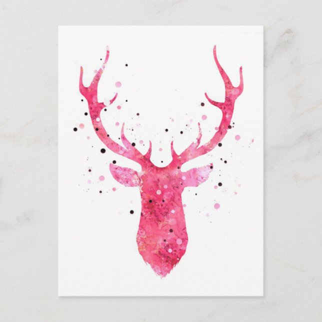 Postale carte Cerf (Devant)