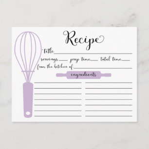 Postale Carte Chic Lavender Whisk Lettré À La Main
