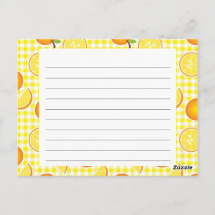 Postale Carte Citrus Recette