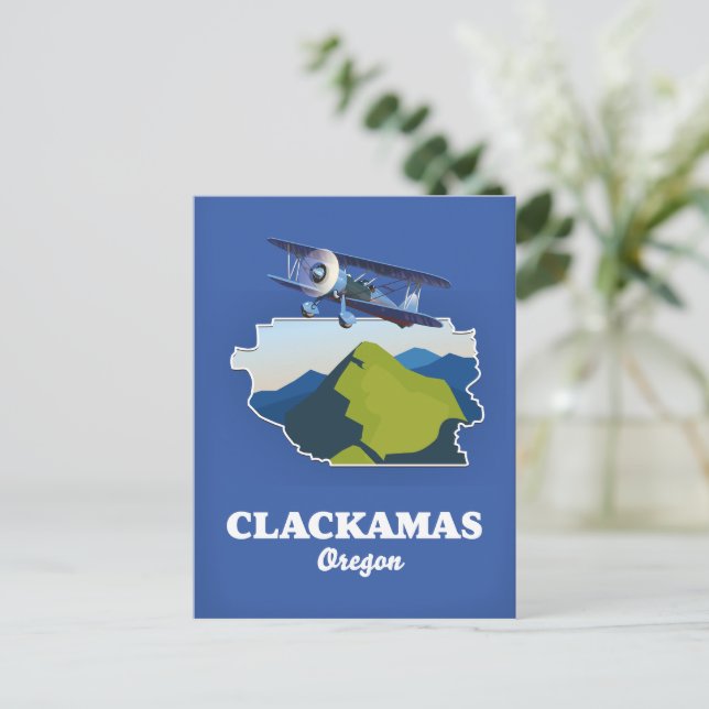 Postale Carte Clackamas Oregon USA (Debout devant)