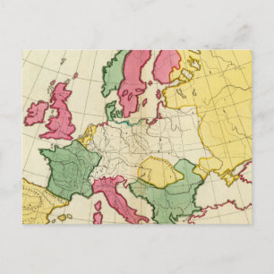 Postale Carte claire Europe