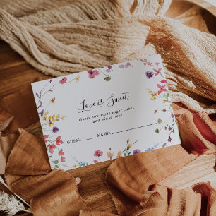 Postale Carte classique de devinette florale colorée sauva