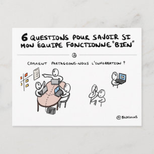 Postale Carte coaching d'équipe "2/6 : Information"