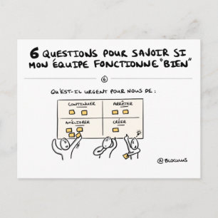 Postale Carte coaching d'équipe "6/6 : Action !"