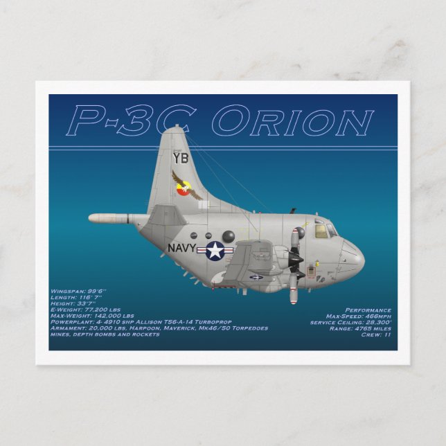 Postale Carte Collecteur Orion P3C (Devant)