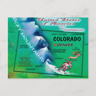 Postale Carte Colorado USA