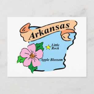 Postale Carte colorée Arkansas Cadeaux et Tee - shirt