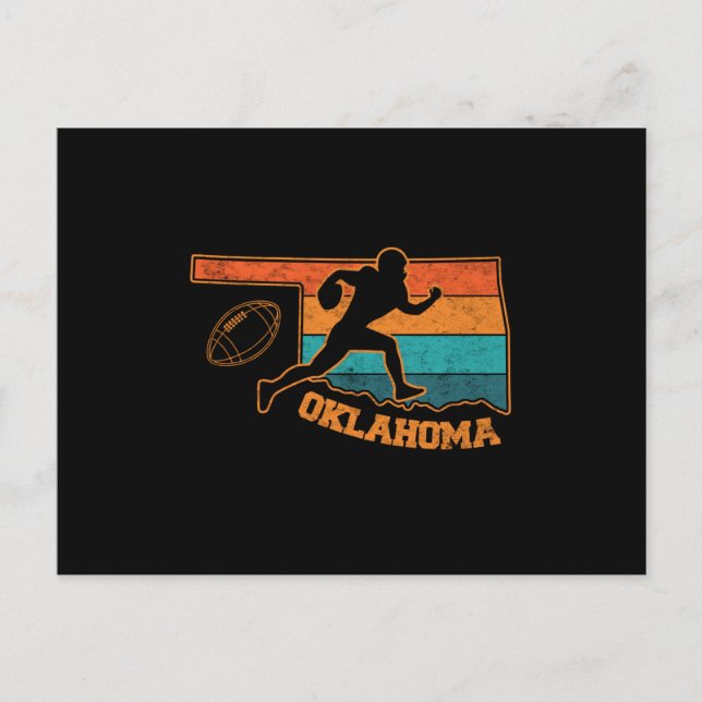 Postale Carte colorée de l'État de l'Oklahoma (Devant)