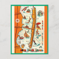 Carte colorée de Long Beach Island 