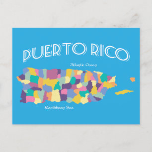 Postale Carte colorée Porto Rico