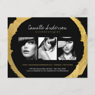Postale Carte comp d'art moderne Gold et Black Maquillage