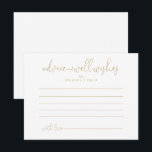 Postale Carte conseil Mariage Gold Love Script<br><div class="desc">Cette carte de conseil mariage en écriture de fantaisie d'or est parfaite pour un mariage rustique. Le design sobre et élégant présente une typographie de script classique et sophistiquée en or. Ces cartes sont parfaites pour un mariage, une douche nuptiale, un baby shower, une fête de remise de diplômes et...</div>