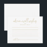 Postale Carte conseil Mariage Gold Love Script<br><div class="desc">Cette carte de conseil mariage en écriture de fantaisie d'or est parfaite pour un mariage rustique. Le design sobre et élégant présente une typographie de script classique et sophistiquée en or. Ces cartes sont parfaites pour un mariage, une douche nuptiale, un baby shower, une fête de remise de diplômes et...</div>