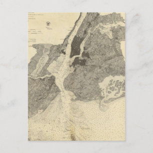 Postale Carte Côtière No 20 New York Bay Et Port